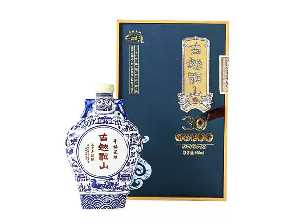 大连黄酒回收古越龙山黄酒千福花雕三十年陈酿绍兴花雕酒500ml礼盒装行情价格